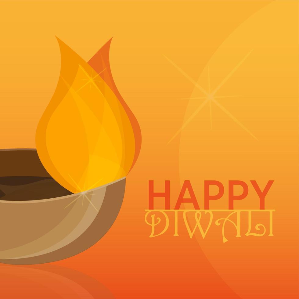 Vector illustration on the theme of the traditional celebration of happy diwali