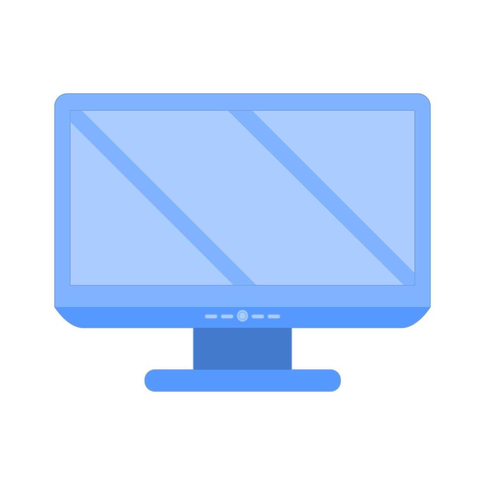 Computer monitor icon. Flat PC illustration vector