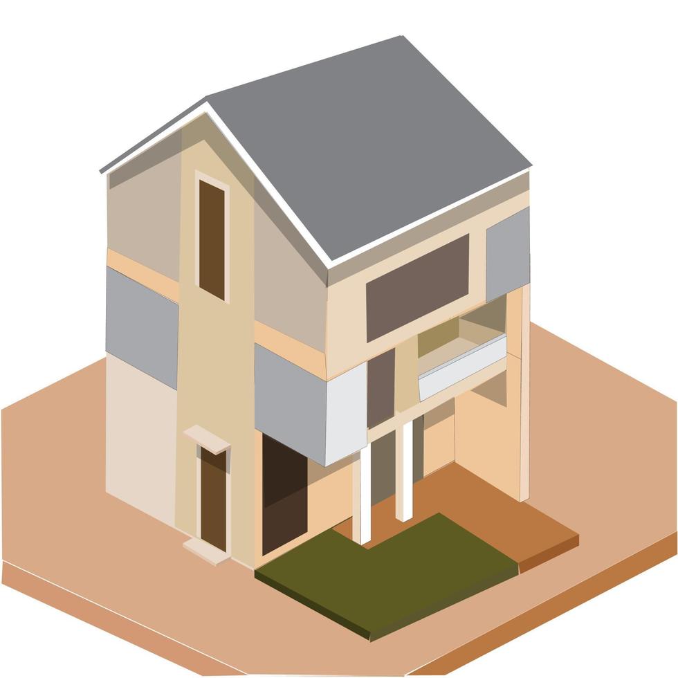 Isometric Modern House vector