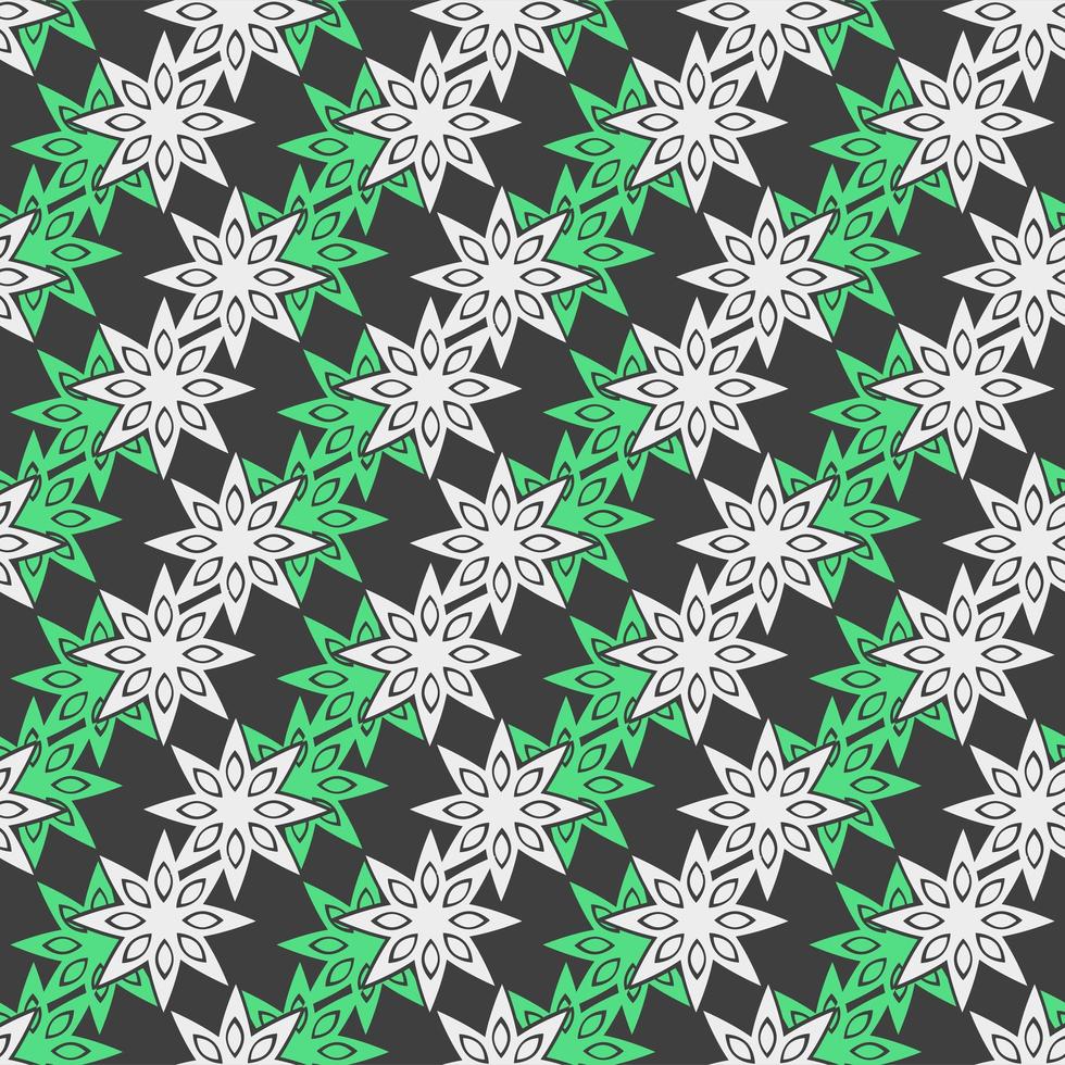 Color geometric seamless pattern with eight-pointed Christmas stars vector