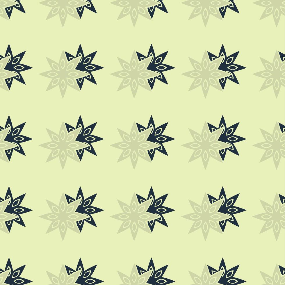 Color geometric seamless pattern with eight-pointed Christmas stars vector
