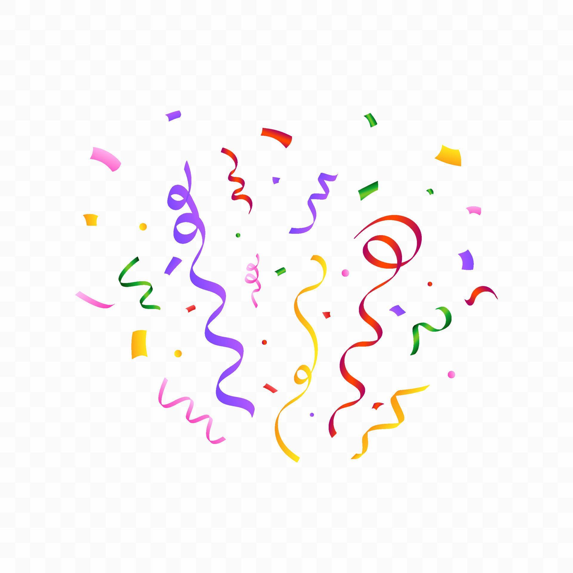 Confetti blast vector for the birthday background. Colorful party