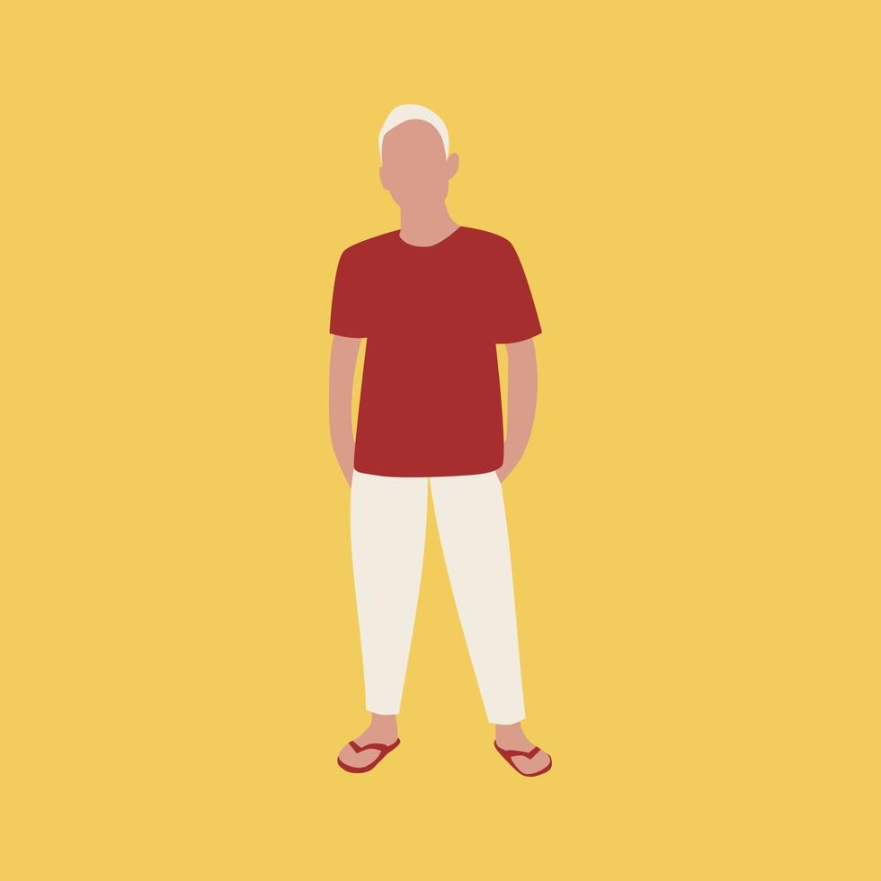 vector illustration of a male model posing ready to be photographed. flat illustration