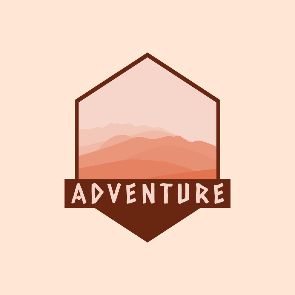 Ilustración de montaña, aventura al aire libre. gráfico vectorial para camisetas y otros usos. vector