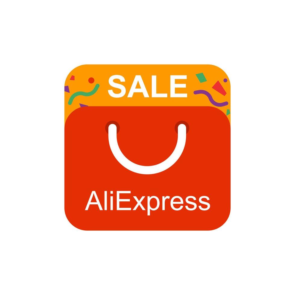 AliExpress logo. Vector in flat design