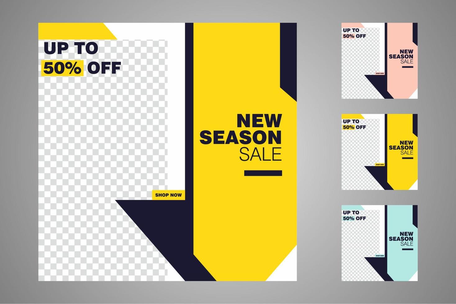 Suitable for social media posts templates and web or internet ads. vector