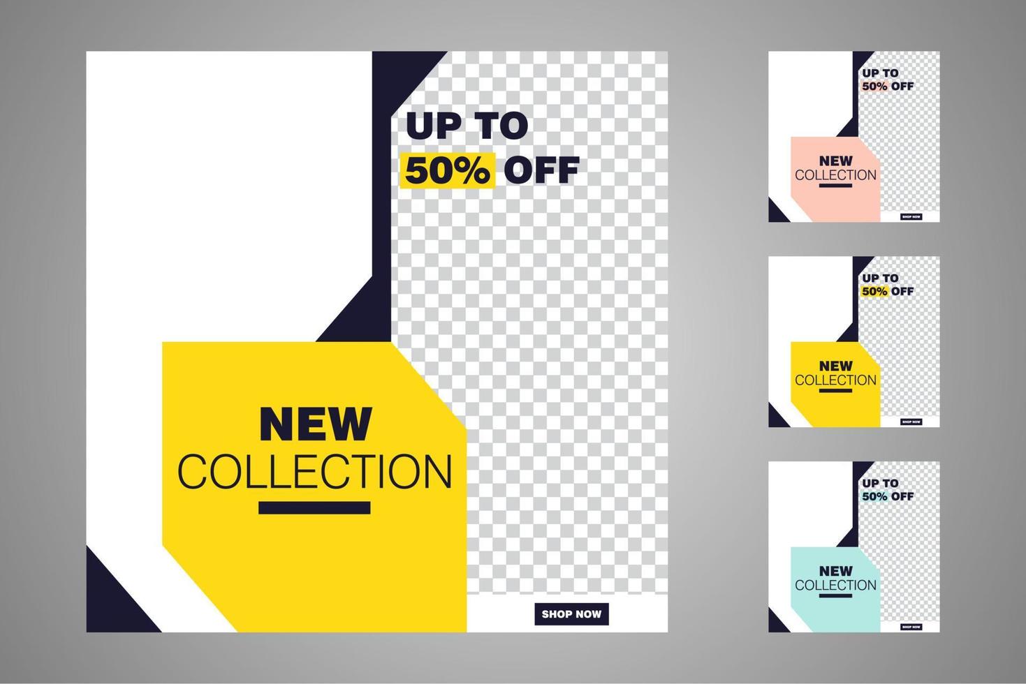 Suitable for social media posts templates and web or internet ads. vector