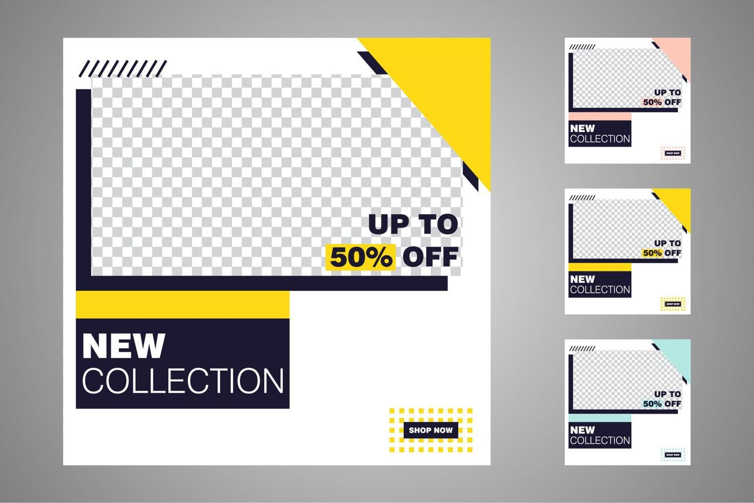 Suitable for social media posts templates and web or internet ads. vector