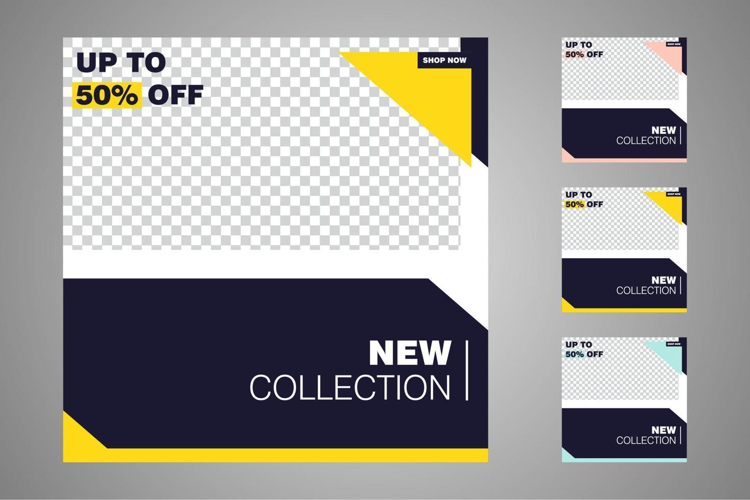 Suitable for social media posts templates and web or internet ads. vector