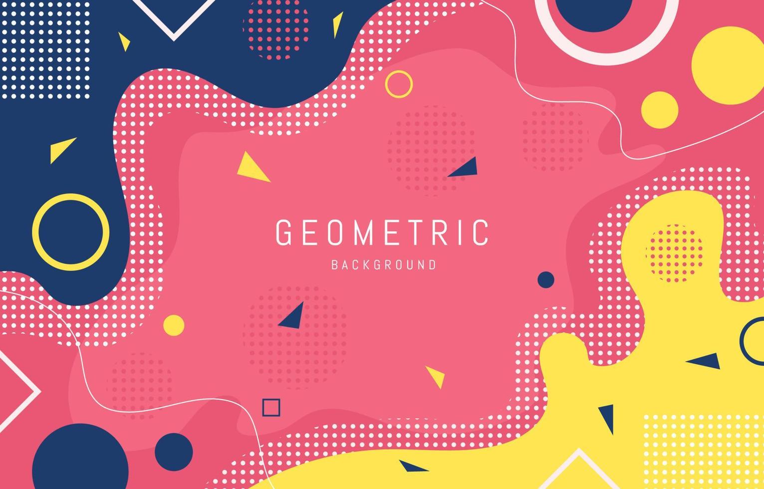 Abstract Flat Geometric Background vector