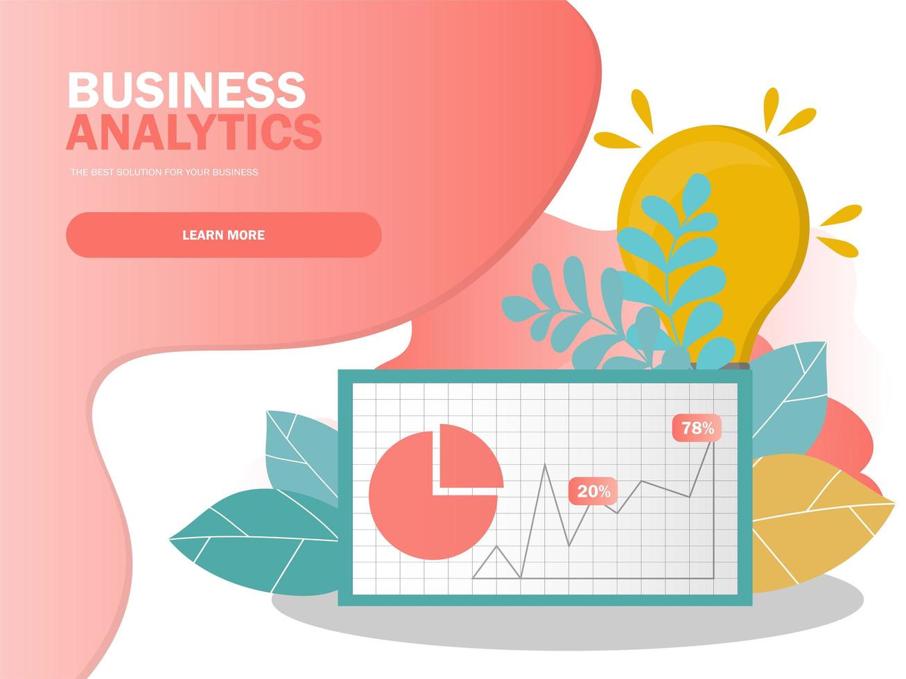 concepto de análisis de datos. puede utilizar para banner web, infografías. vector