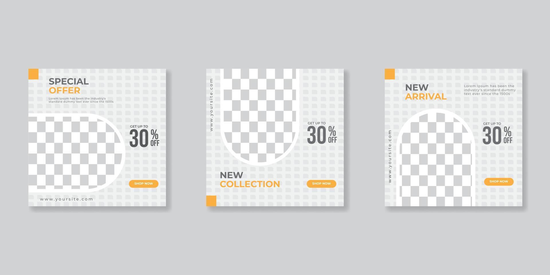 Elegant sale and discount promo backgrounds for digital marketing vector