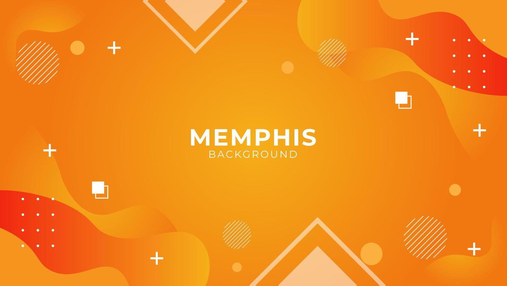 Modern memphis background with elements vector