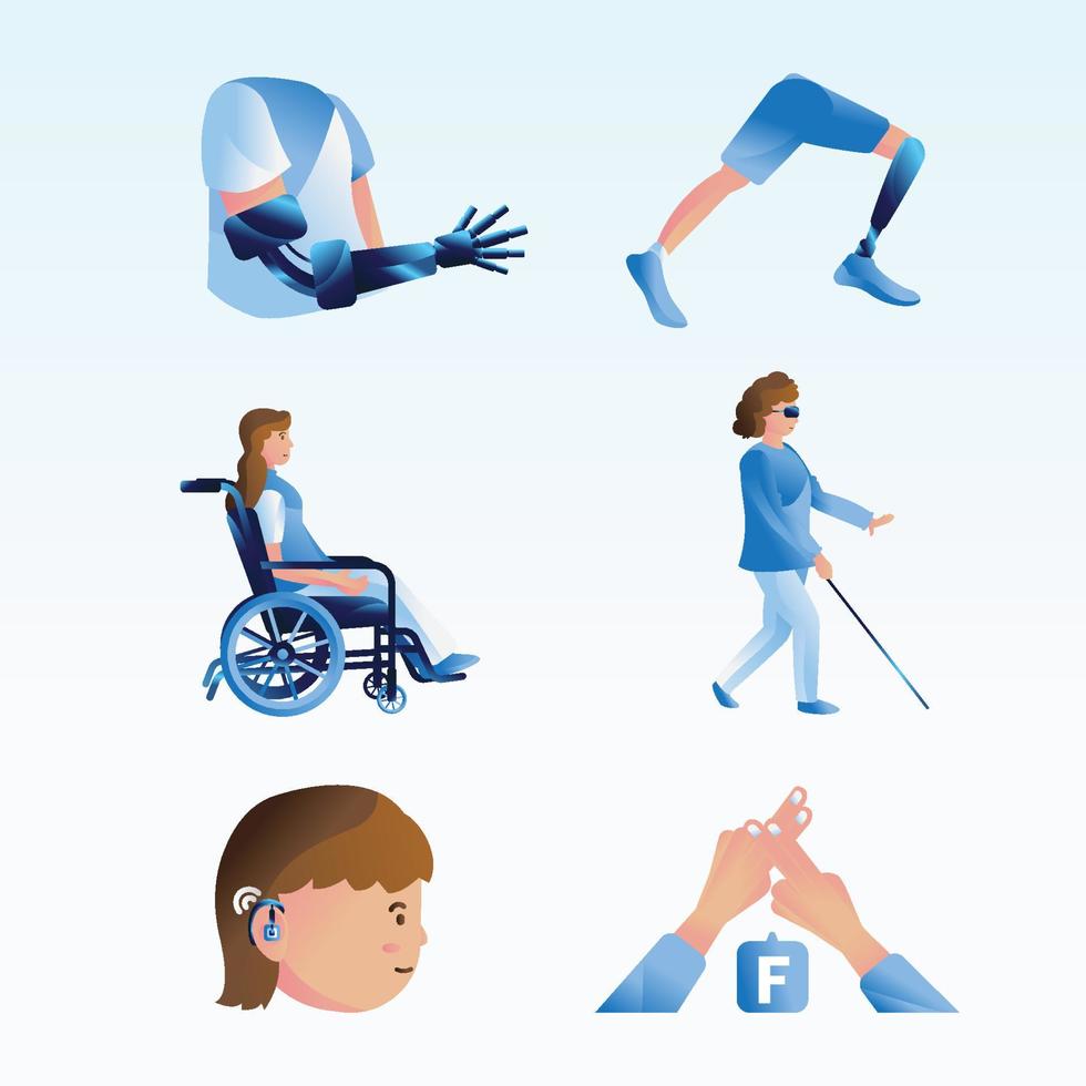 People with Disabilities Icon vector