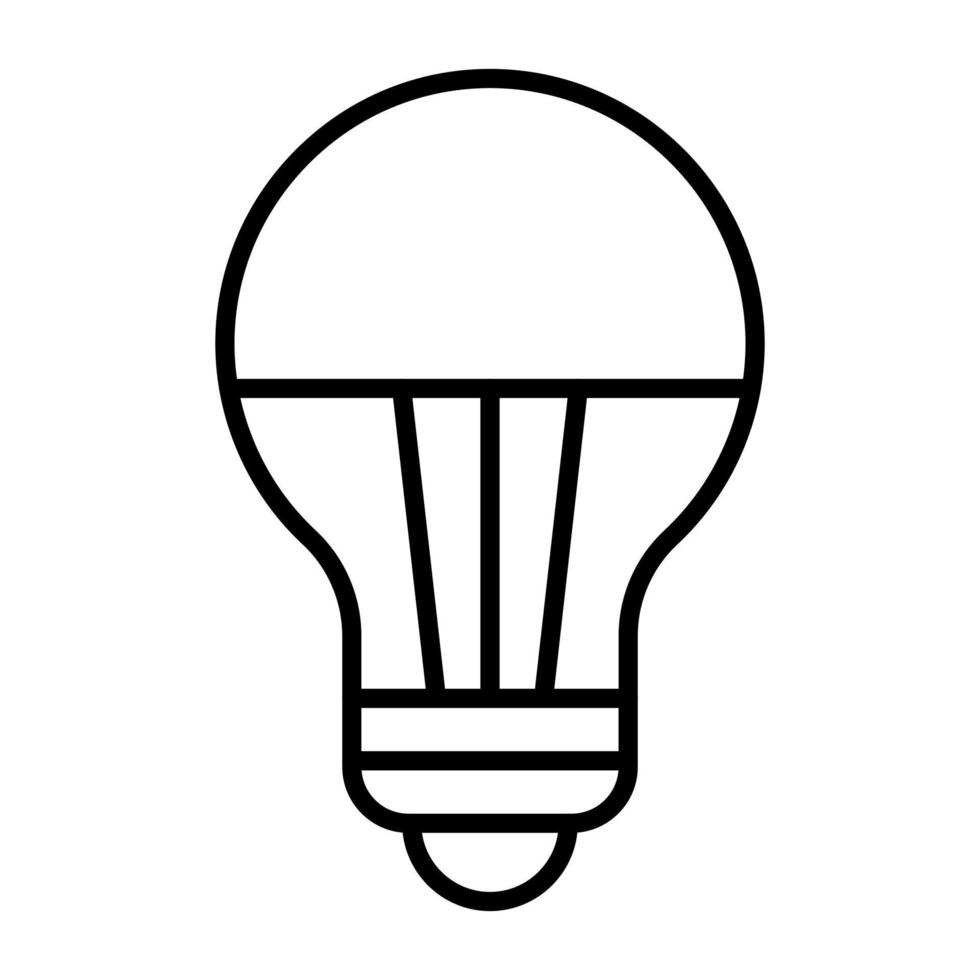 Led Lamp Line Icon vector