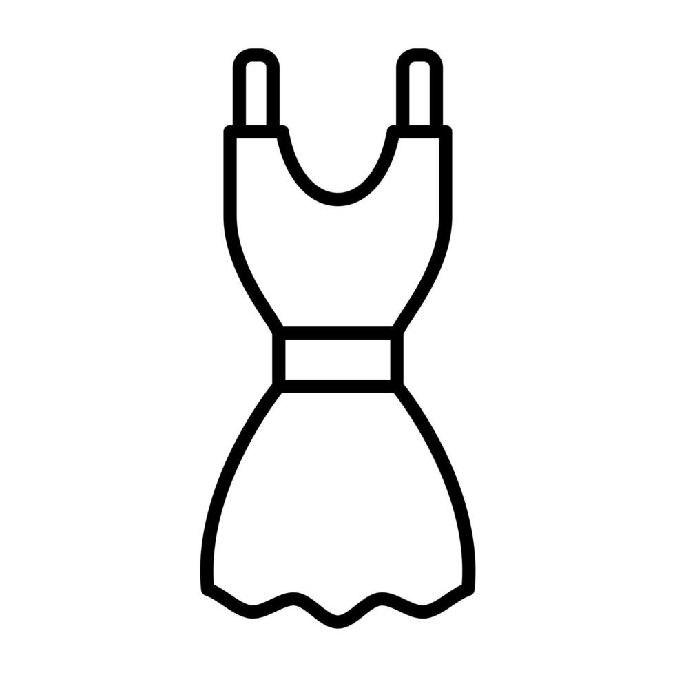 icono de línea de vestido de cumpleaños vector