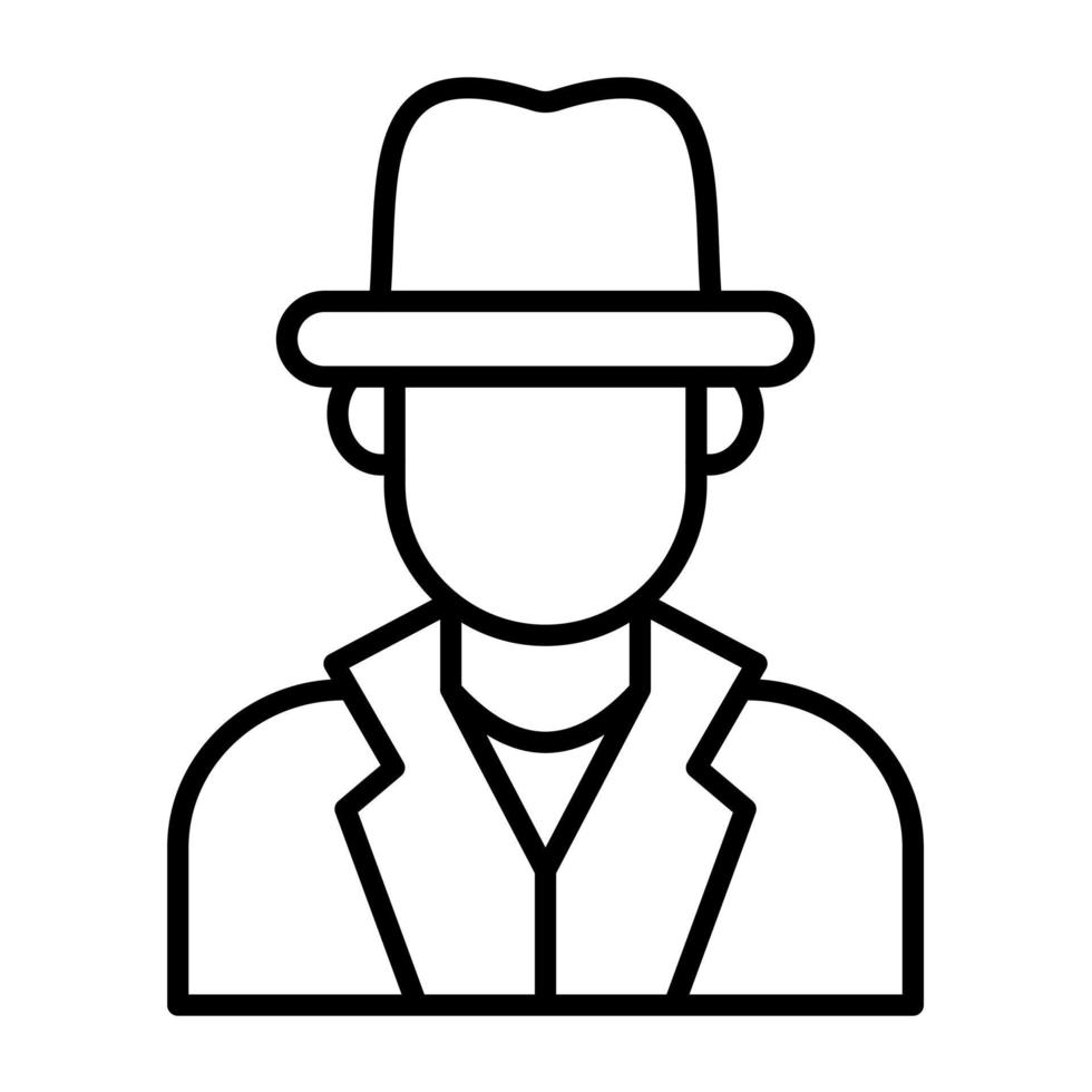 Detective Line Icon vector