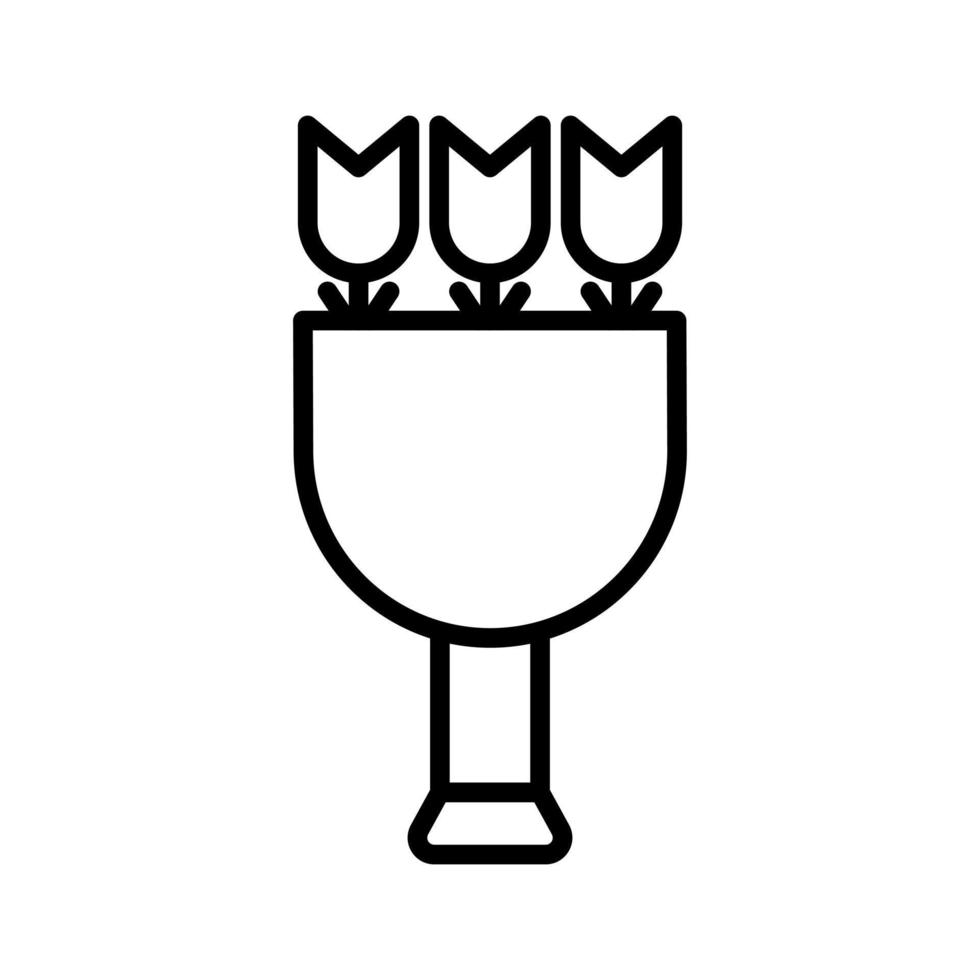 Bouquet Line Icon vector