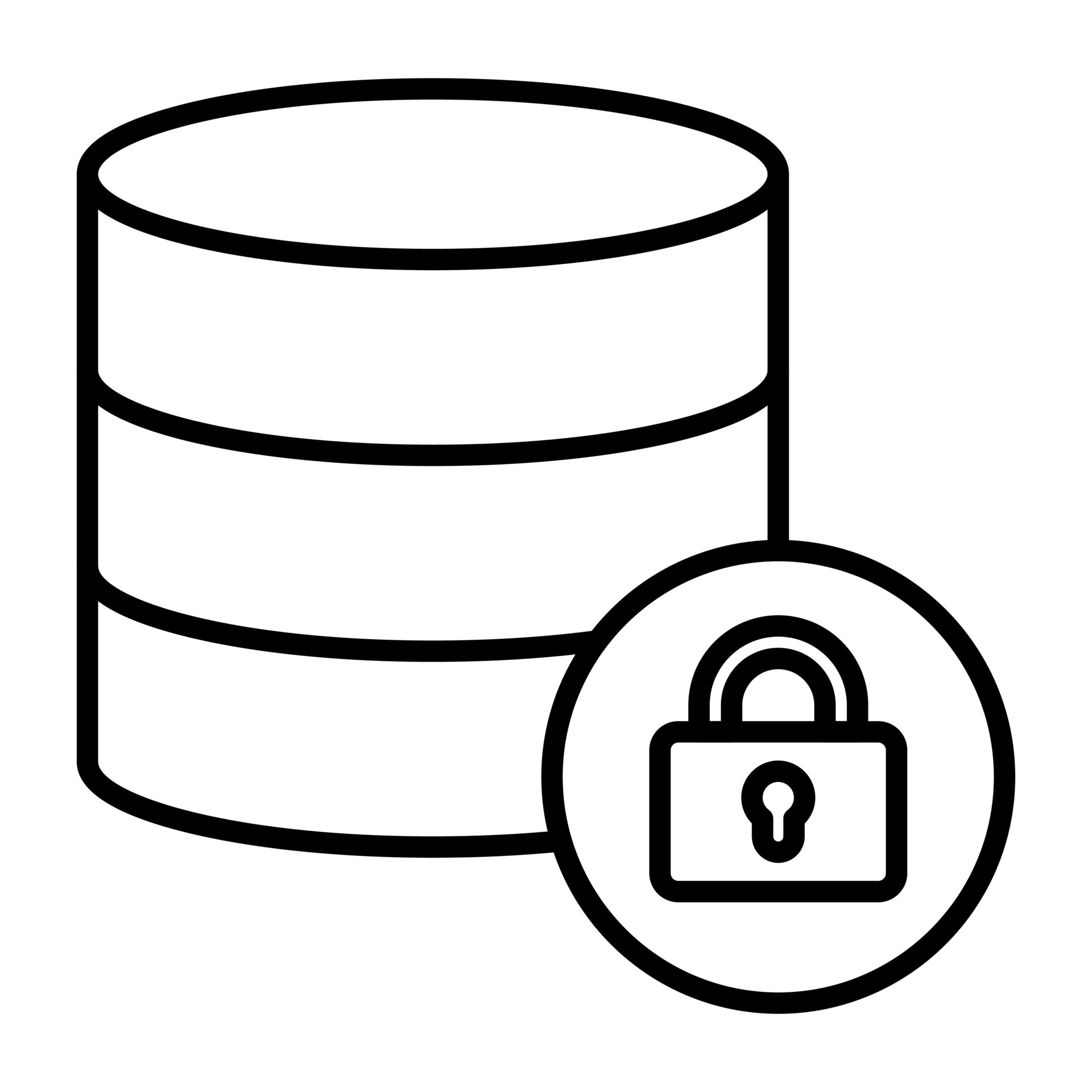 Database Lock Line Icon 4568693 Vector Art at Vecteezy
