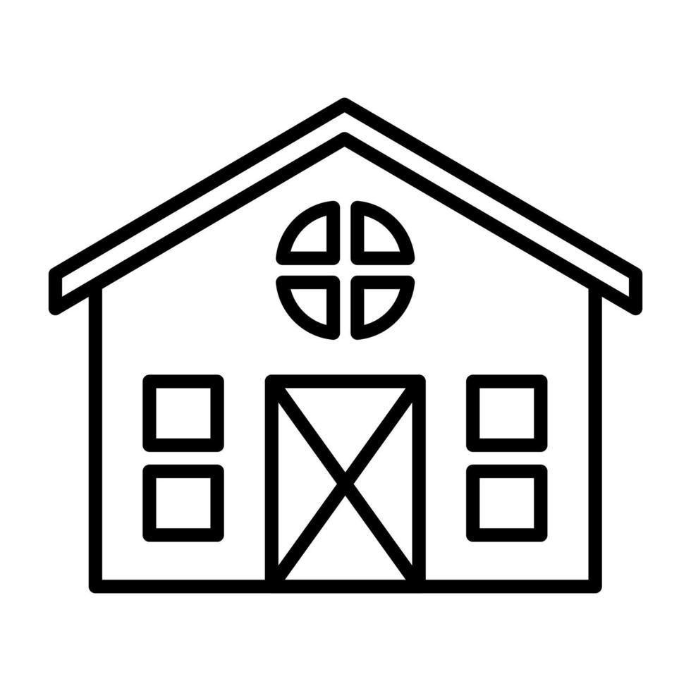 Barn Line Icon vector