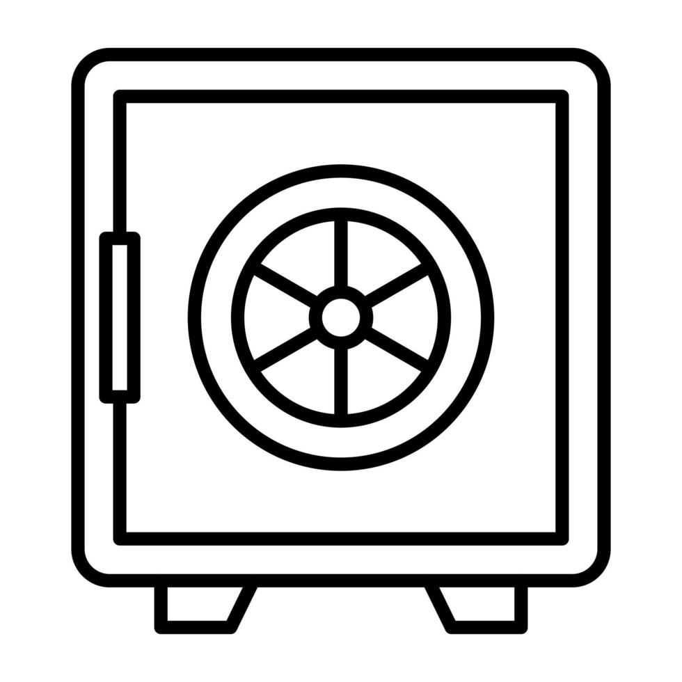 Money Vault Line Icon vector