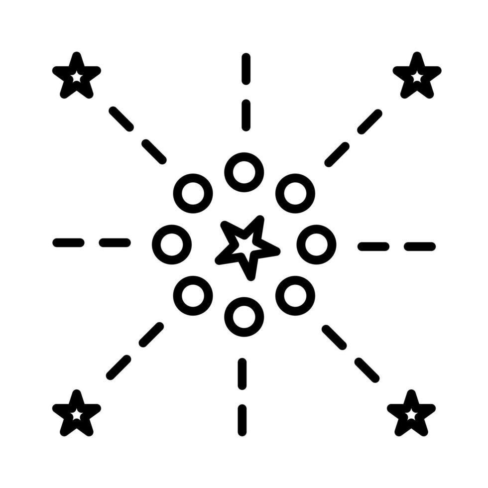 Fireworks Line Icon vector
