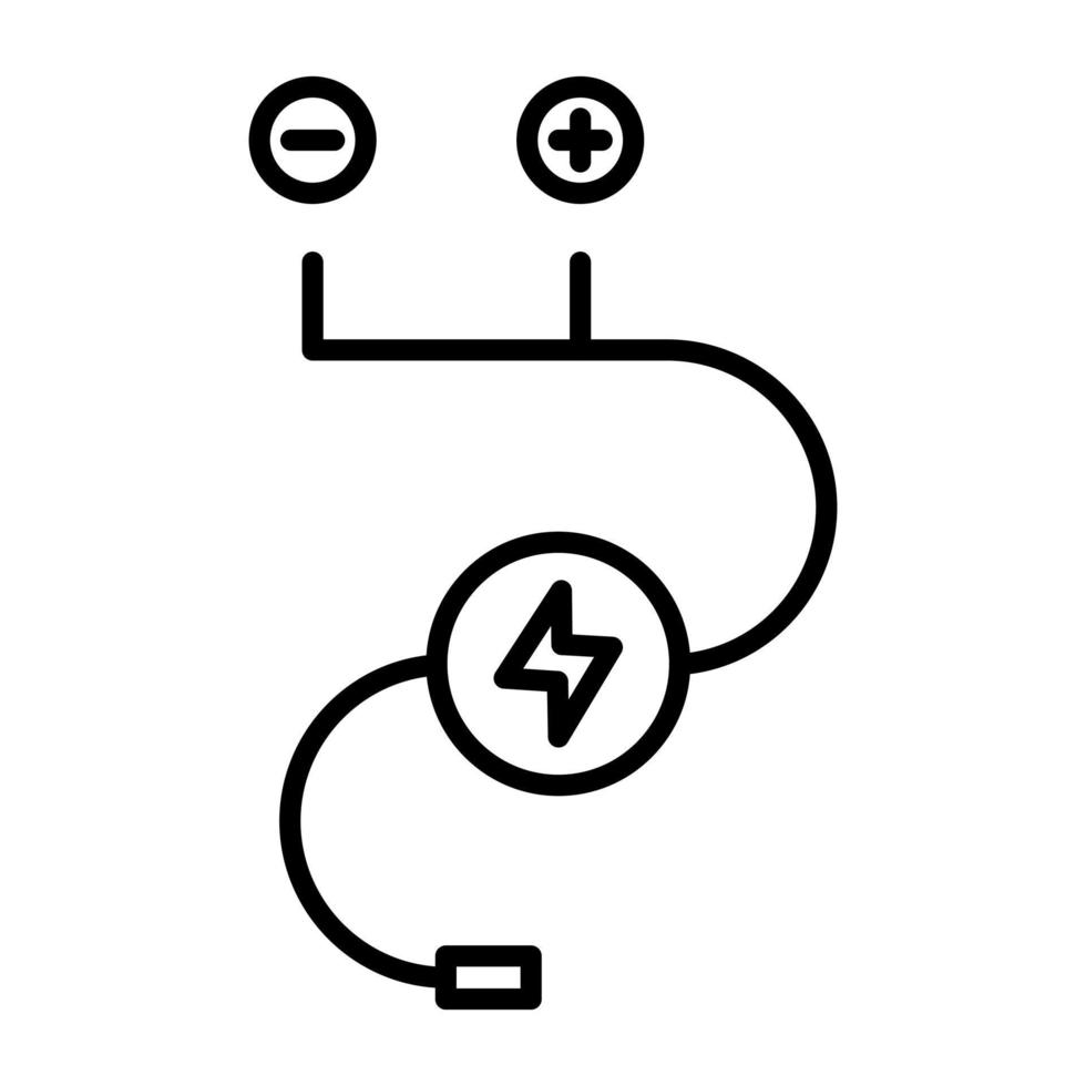 icono de línea de cableado vector