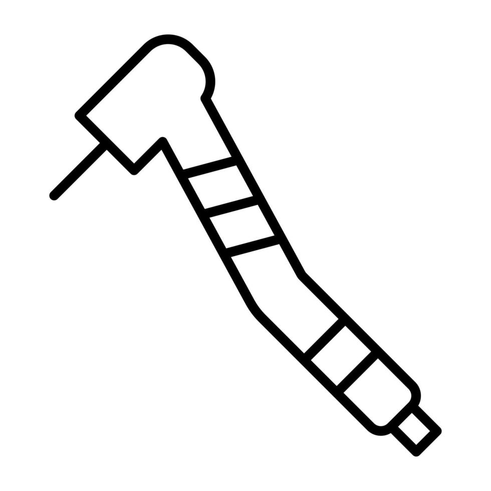 Dental Drill Line Icon vector