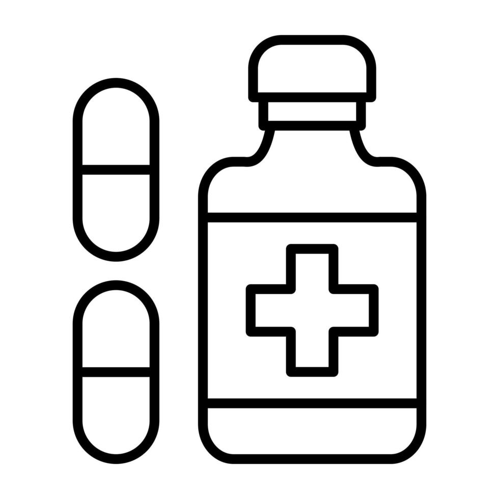 icono de línea de medicina vector