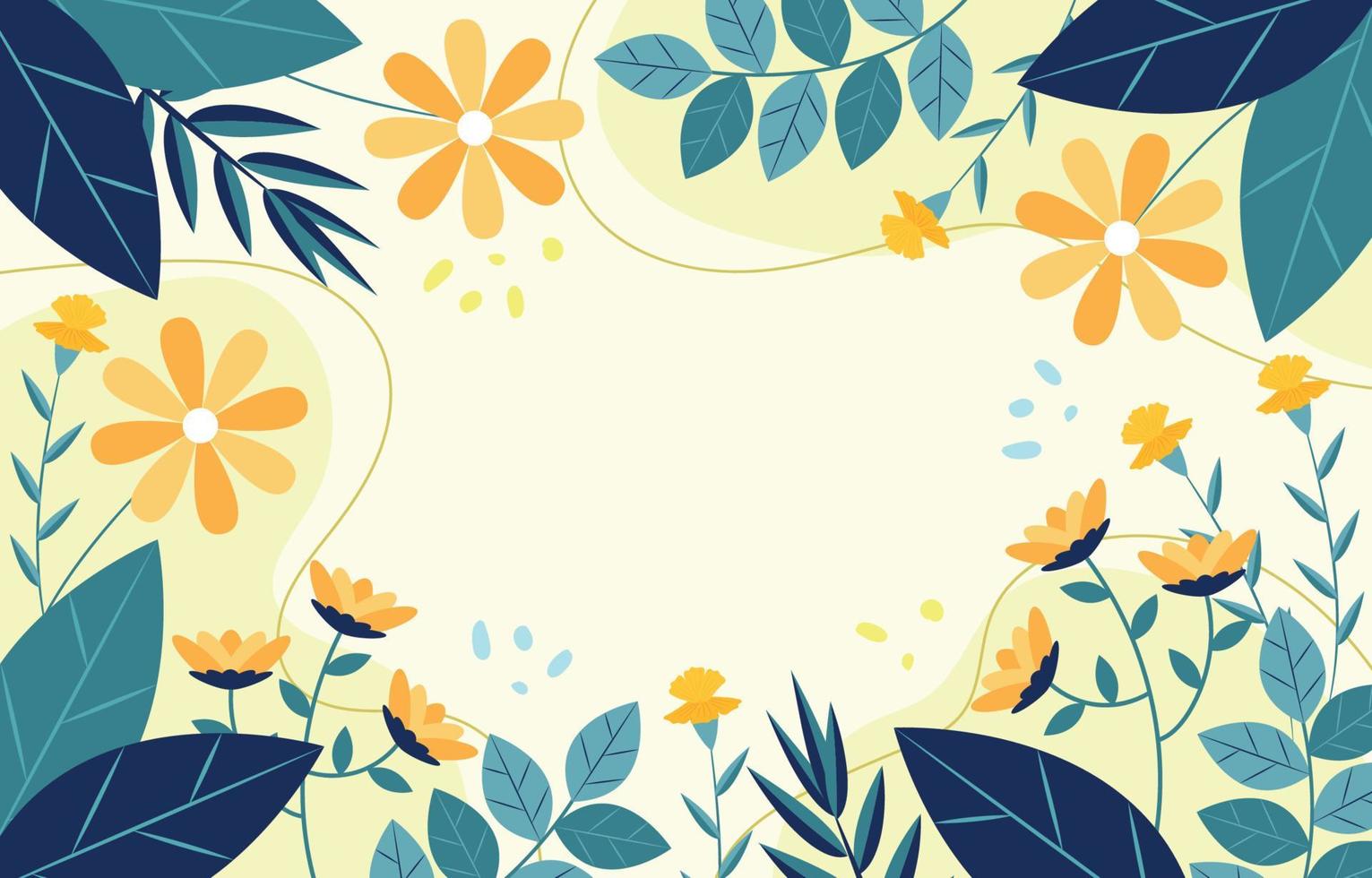 fondo floral de primavera vector