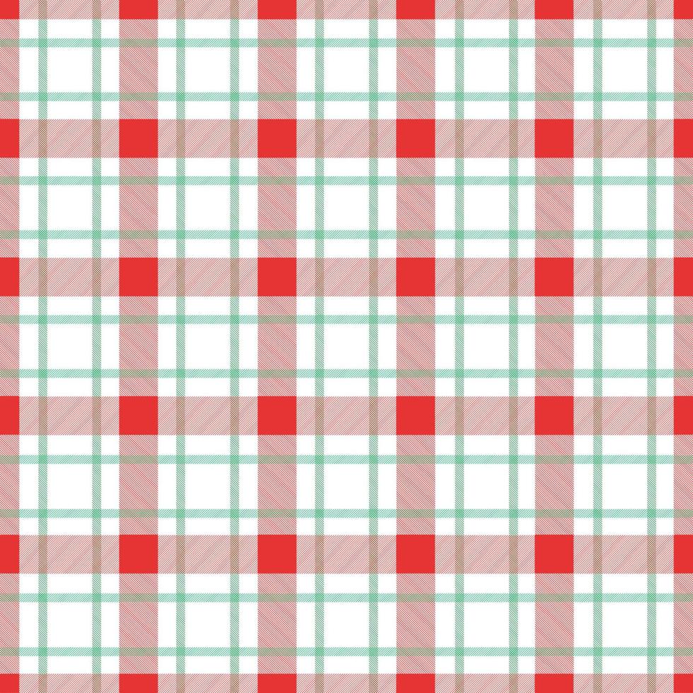 White and Red Buffalo Plaid Seamless Pattern vector