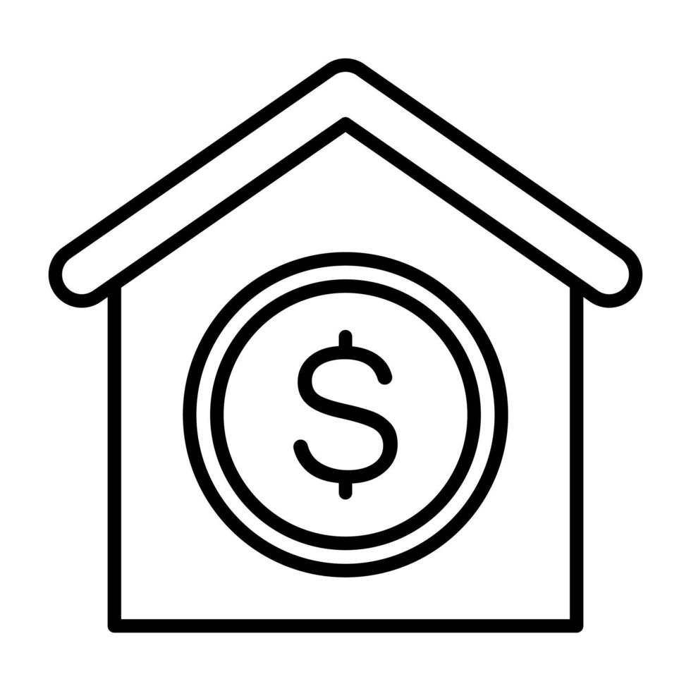 Home Loan Line Icon vector