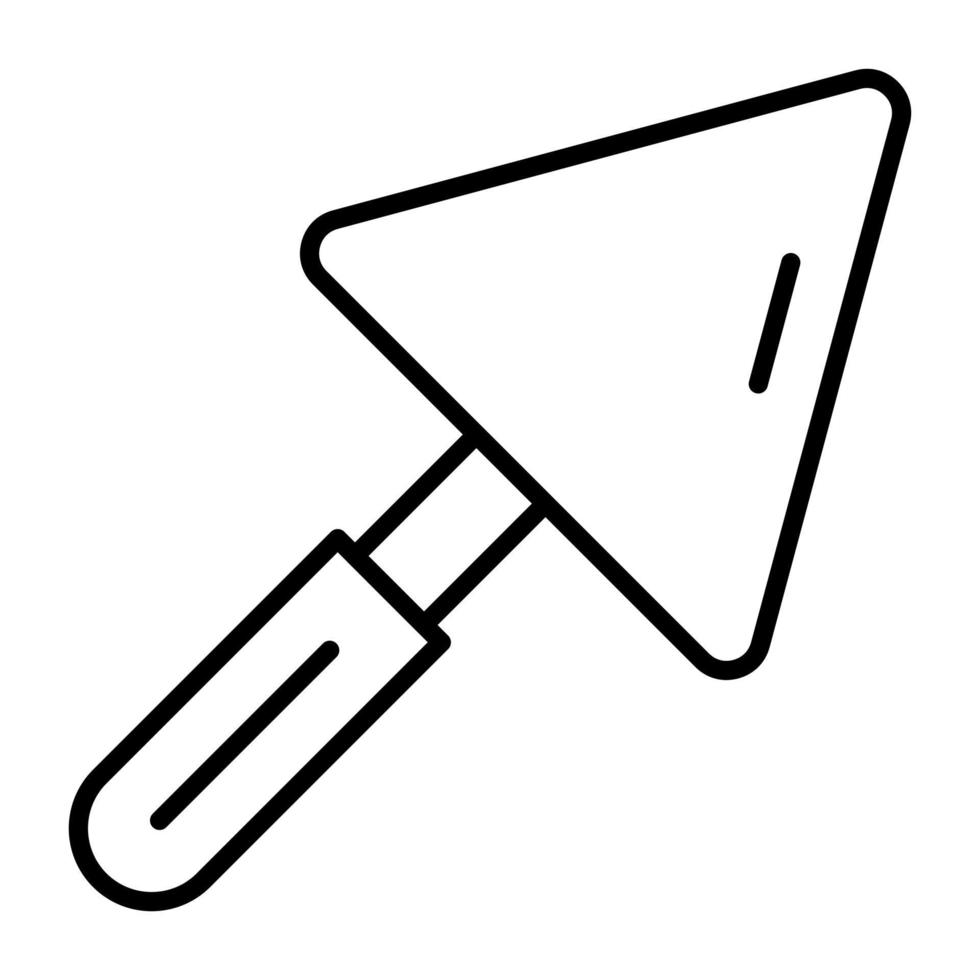 Plastering Trowel Line Icon vector