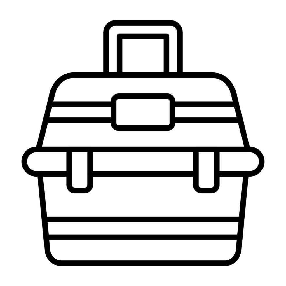 icono de línea de caja de aparejos vector