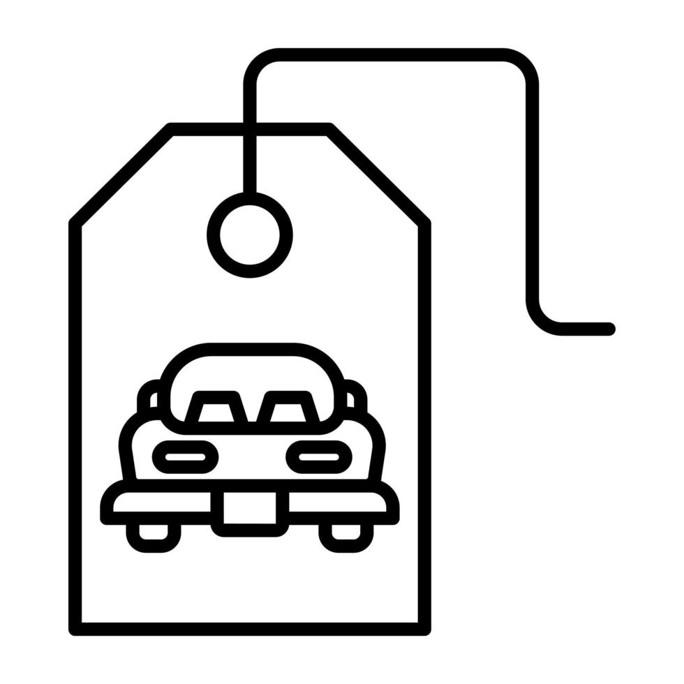 Parking Tag Line Icon vector