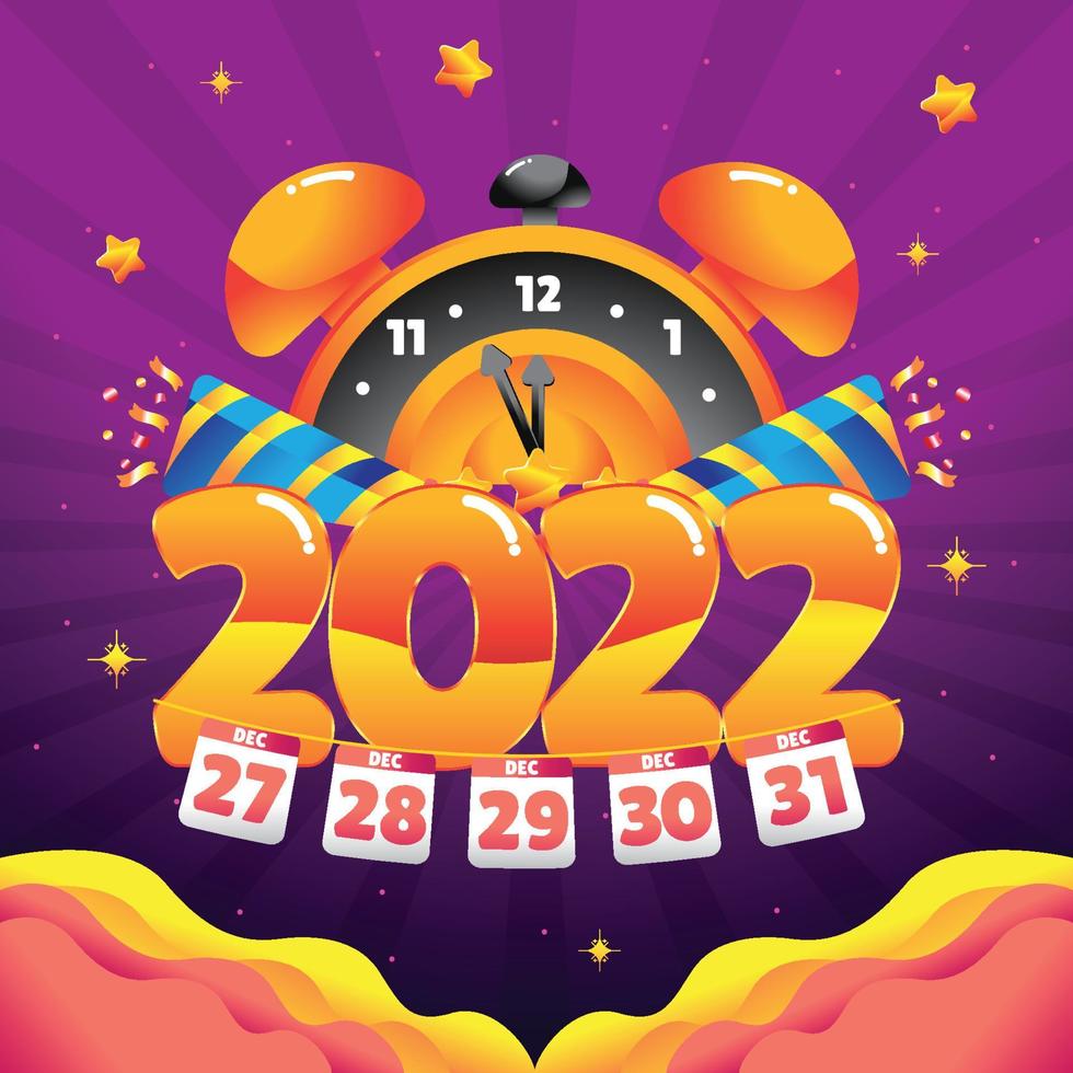 cuenta regresiva de año nuevo vector