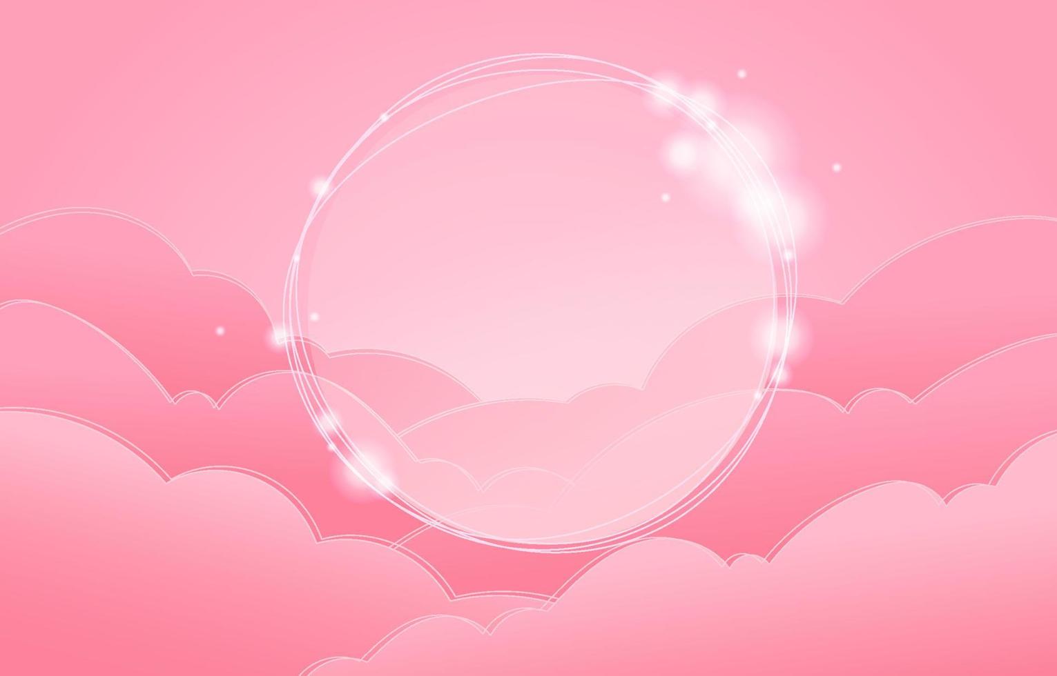 fondo rosa con espacio en blanco del círculo vector