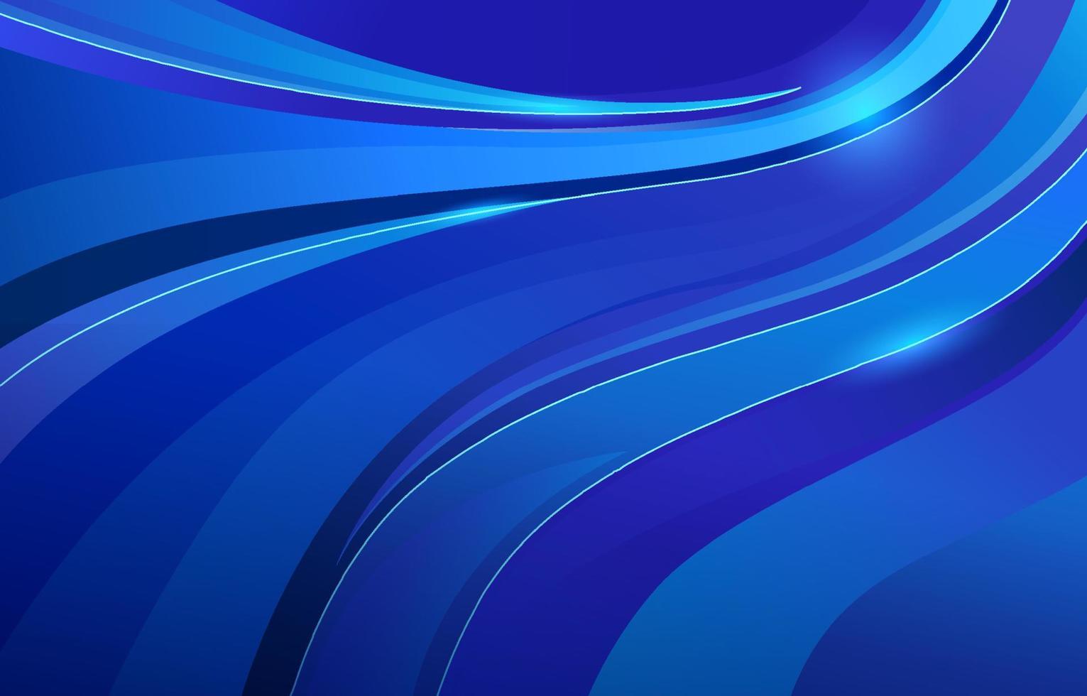 Gradient Smooth Blue Wavy Background vector