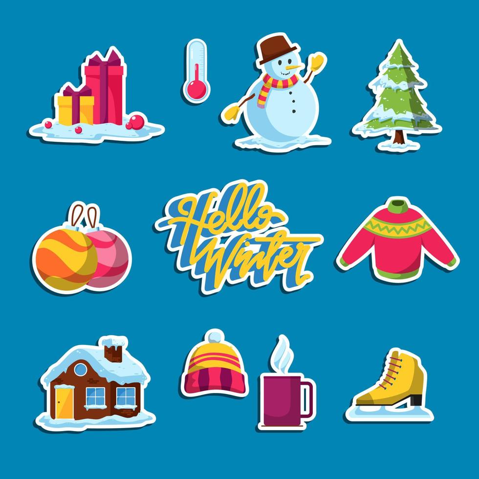 Hello Winter Element Collection vector