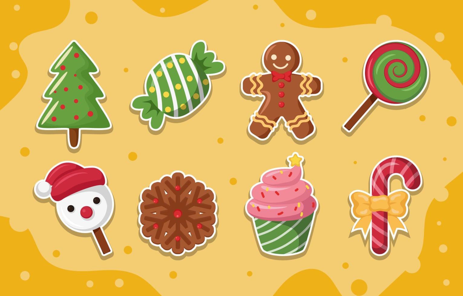 Cute Christmas Sweets Collection vector