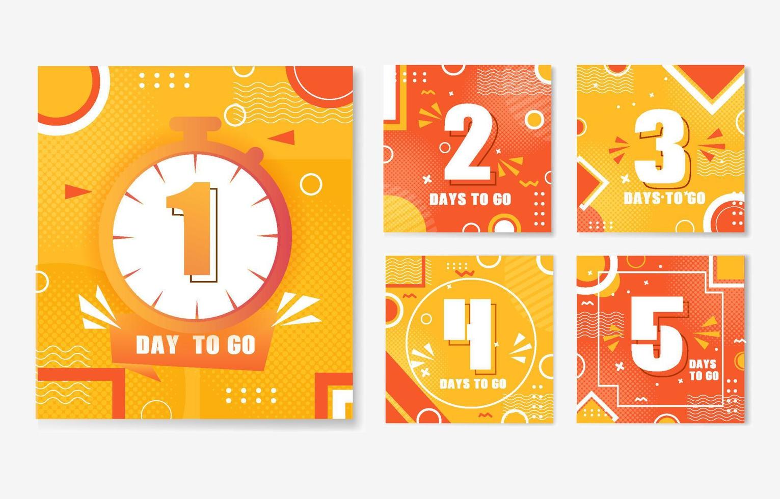 Social Media Post Countdown Template  Design vector