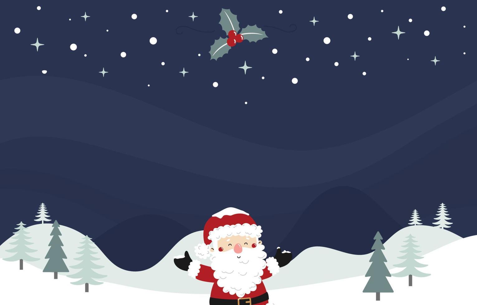 lindo fondo de santa claus vector