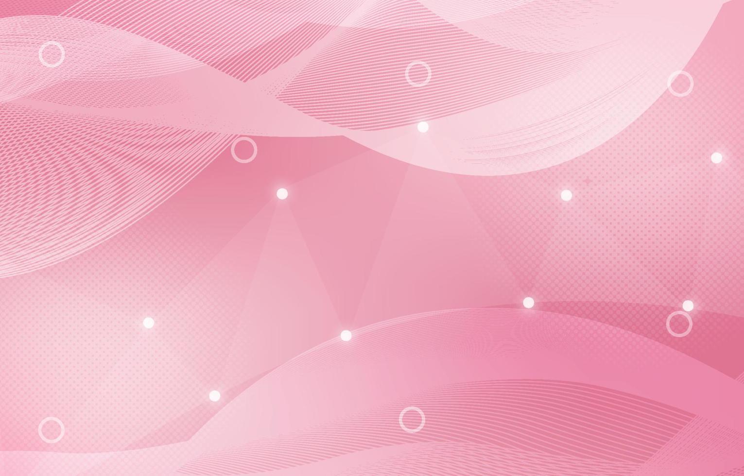 Pink Geometric with Abstract Waves Background vector