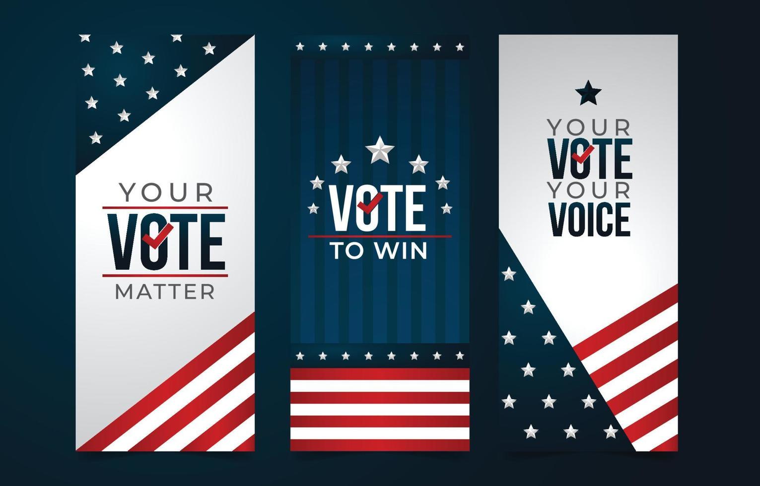USA Election Banners Template vector