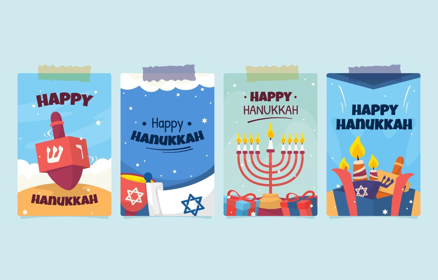 Happy Hanukkah Greeting Card vector