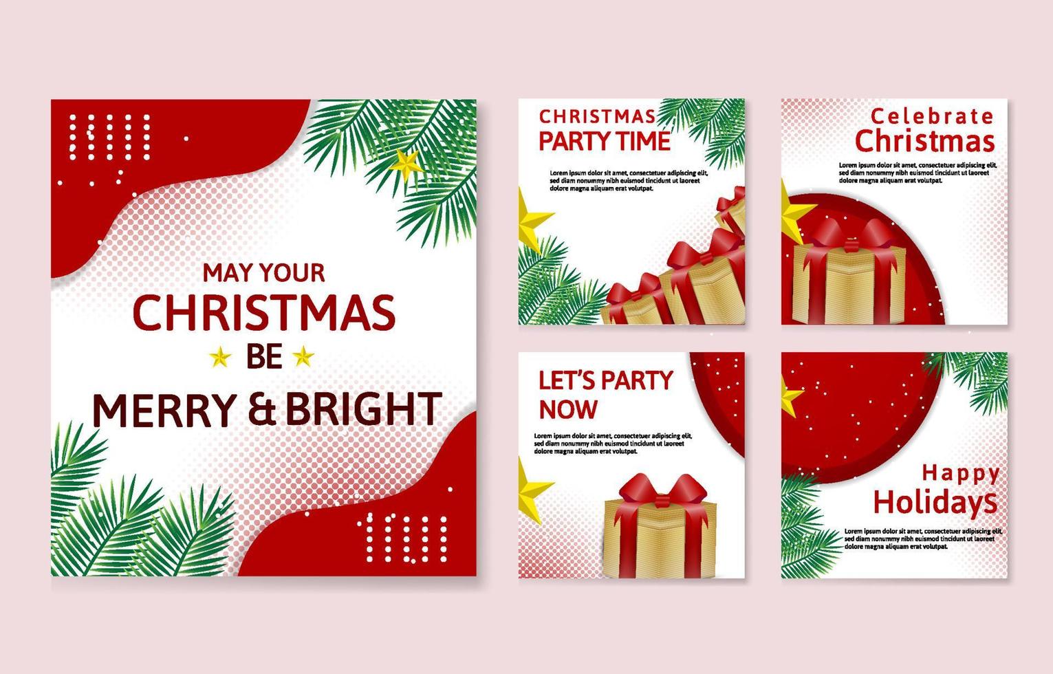Christmas Festivity Party  Social Media Post vector