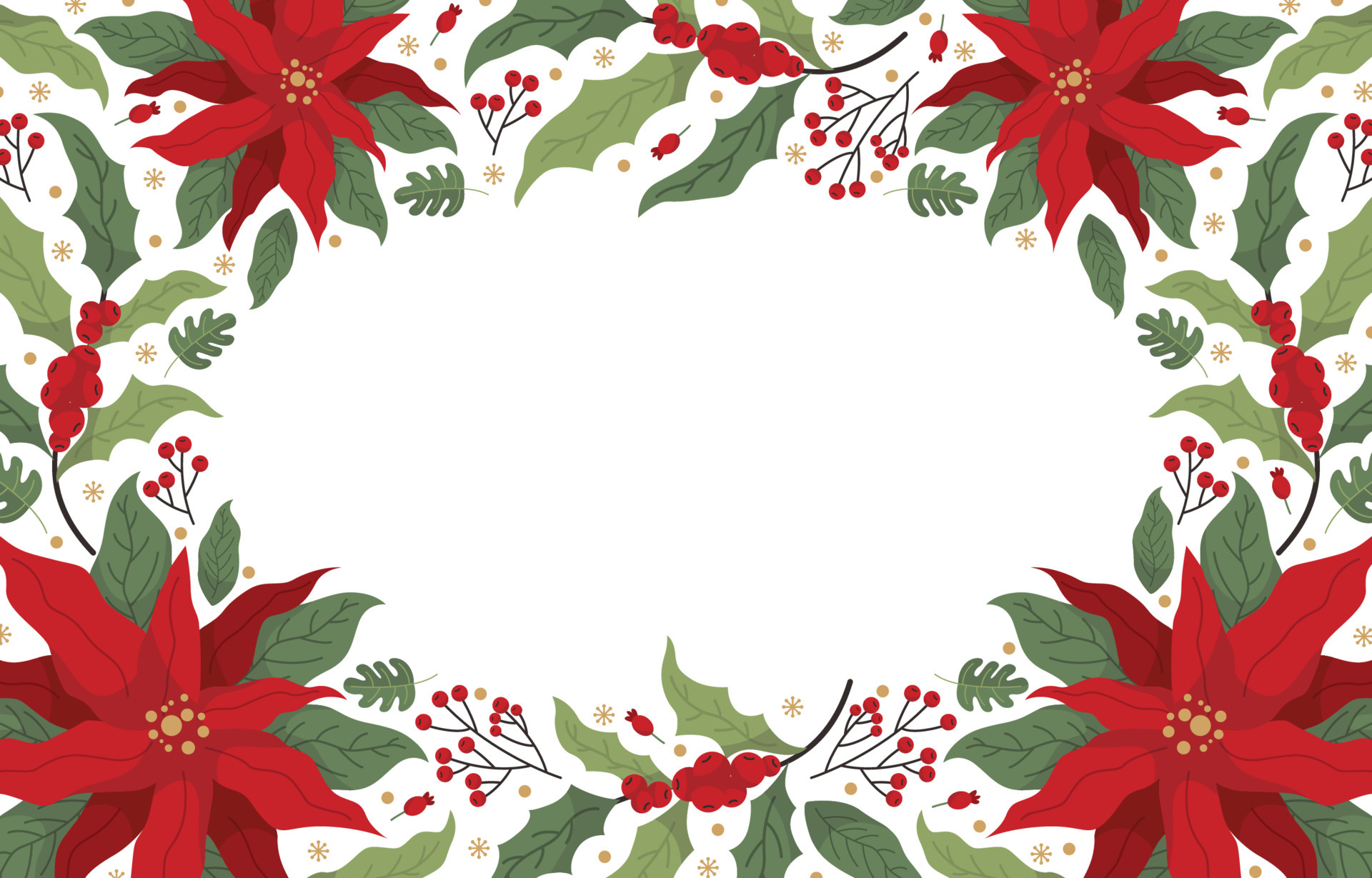 Christmas Poinsettia Floral Ornament Background 4569177 Vector Art at