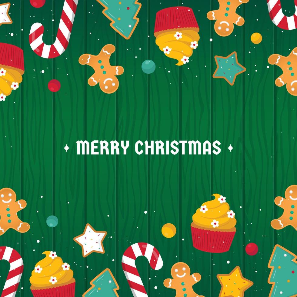 Christmas Sweets Cake Background vector