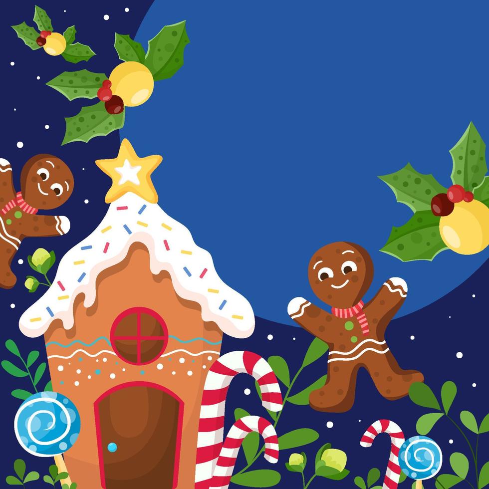 Christmas Gingerbread Background vector