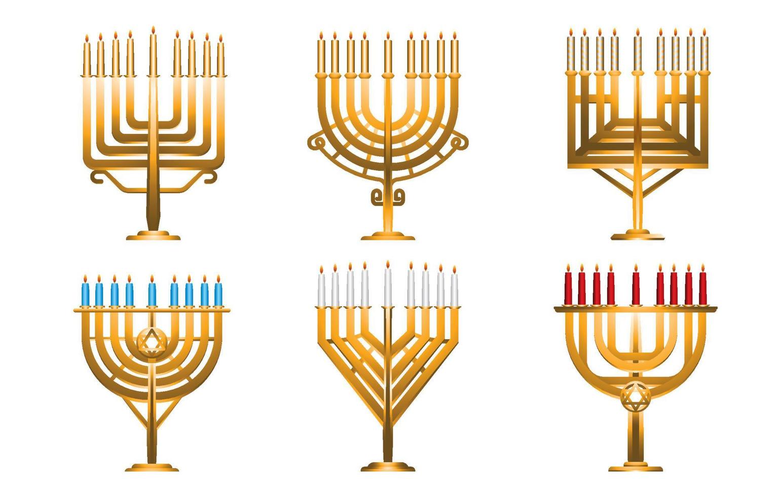 Menorah Icon Elements vector